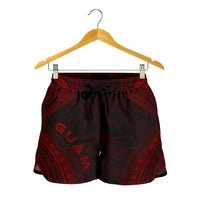 Guam Women's Shorts - Polynesian Chief Red Version Women Red - Polynesian Pride