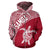 Samoa Zip up Hoodie Samoa Turtle Mermaid Polynesian Tattoo Red White - Polynesian Pride