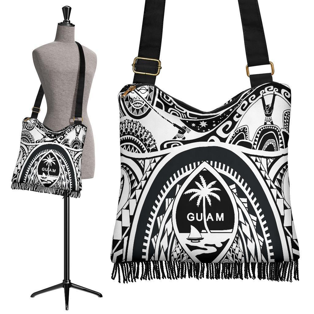 Polynesian Boho Handbags - Guam Flag, Seal with Maui Moana Tattoo - Polynesian Pride