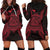 American Samoa Polynesian Hoodie Dress - Map Red Red - Polynesian Pride