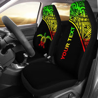 Hawaii Custom Personalised Car Seat Covers - Polynesian Reggae Turtle Curve Universal Fit Reggae - Polynesian Pride