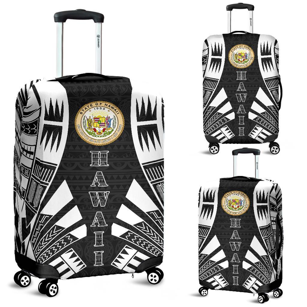 Hawaii Luggage Cover - Polynesian Tattoo Black Black - Polynesian Pride