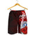 Northern Mariana Islands Polynesian Men's Shorts - Coat Of Arm With Hibiscus - Polynesian Pride