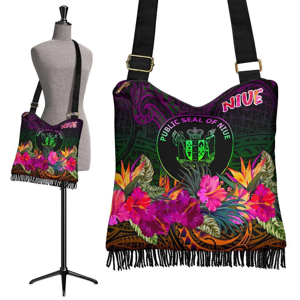 Niue Polynesian Crossbody Boho Handbag - Summer Hibiscus - Polynesian Pride