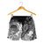 Federated States of Micronesia Custom Personalised Women's Shorts - Humpback Whale with Tropical Flowers (White) - Polynesian Pride