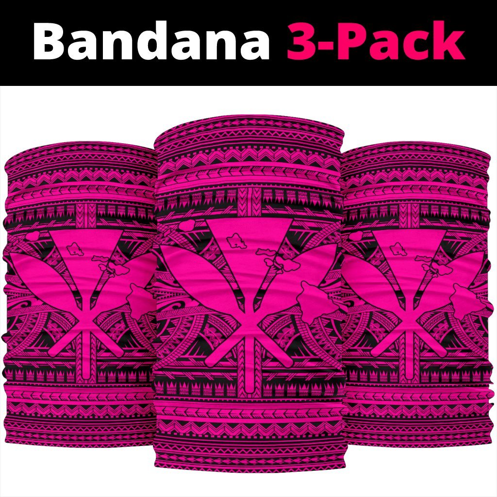 Hawaii Polynesian Kanaka Bandana Pink One Size Pink - Polynesian Pride