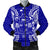 Fiji Polynesian Men's Bomber Jacket Map Blue Blue - Polynesian Pride