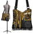 Tahiti Personalised Boho Handbag - Tahiti Seal In Heartbeat Patterns Style (Gold) - Polynesian Pride