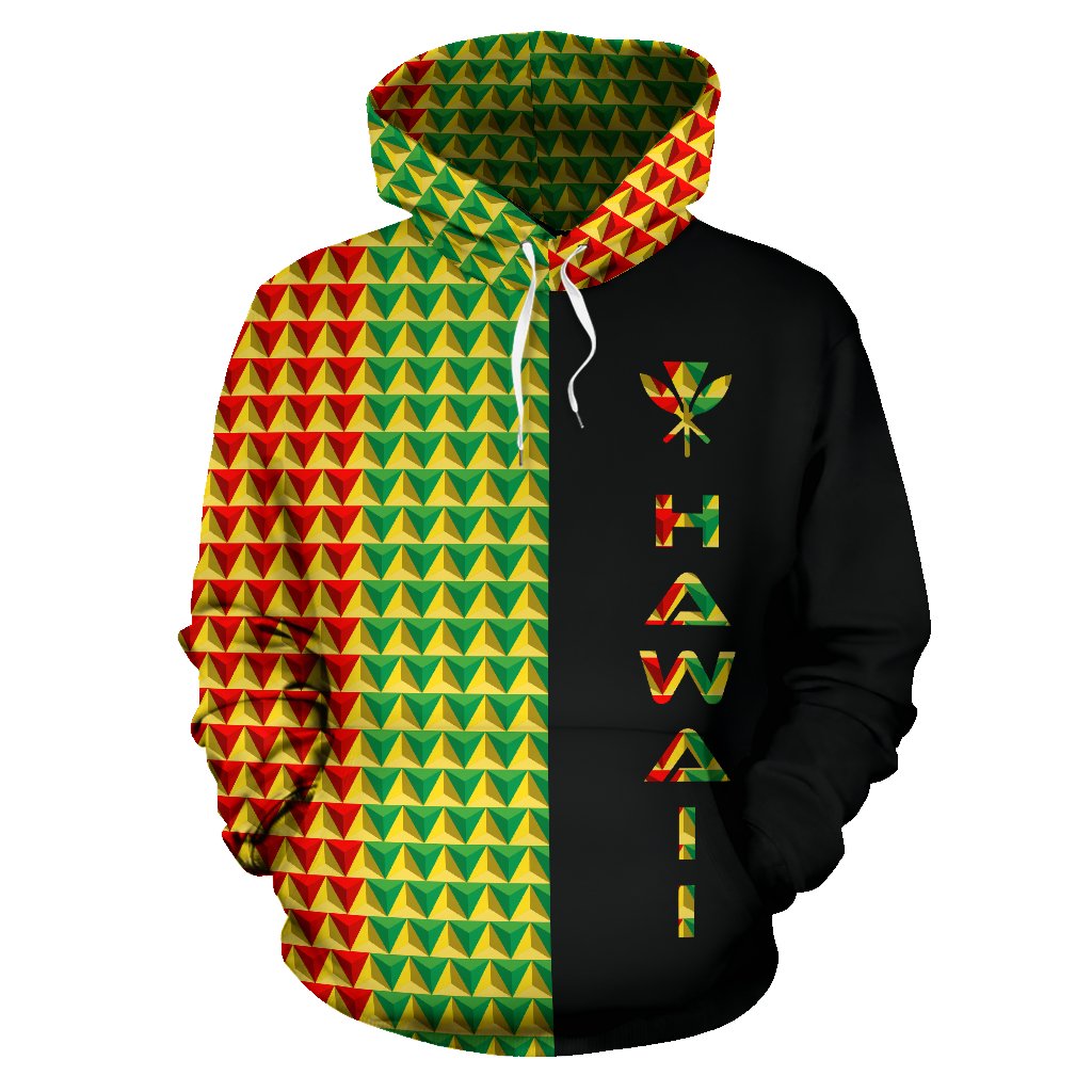 Polynesian Kakau Kanaka Maoli Hawaii Hoodie The Half - Polynesian Pride