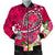 Hawaii Men's Bomber Jacket - Turtle Plumeria Polynesian Tattoo Pink Color Pink - Polynesian Pride