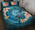 Fiji Polynesian Quilt Bed Set - Blue Plumeria Animal Tattoo Blue - Polynesian Pride