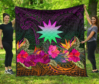 Nauru Premium Quilt - Summer Hibiscus - Polynesian Pride