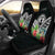 CNMI Car Seat Covers - CNMI Coat of Arms & Polynesian Tropical Flowers White Universal Fit White - Polynesian Pride