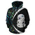 Hei Tiki New Zealand Zip Hoodie, Maori Paua Shell Full Zip Hoodie Unisex Black - Polynesian Pride