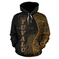 Tuvalu Polynesian Hoodie Coconut Tree Gold - Polynesian Pride