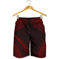Nauru Men's Shorts - Polynesian Chief Red Version - Polynesian Pride