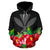 Polynesian Hawaii Hoodie Black Hibiscus - Polynesian Pride