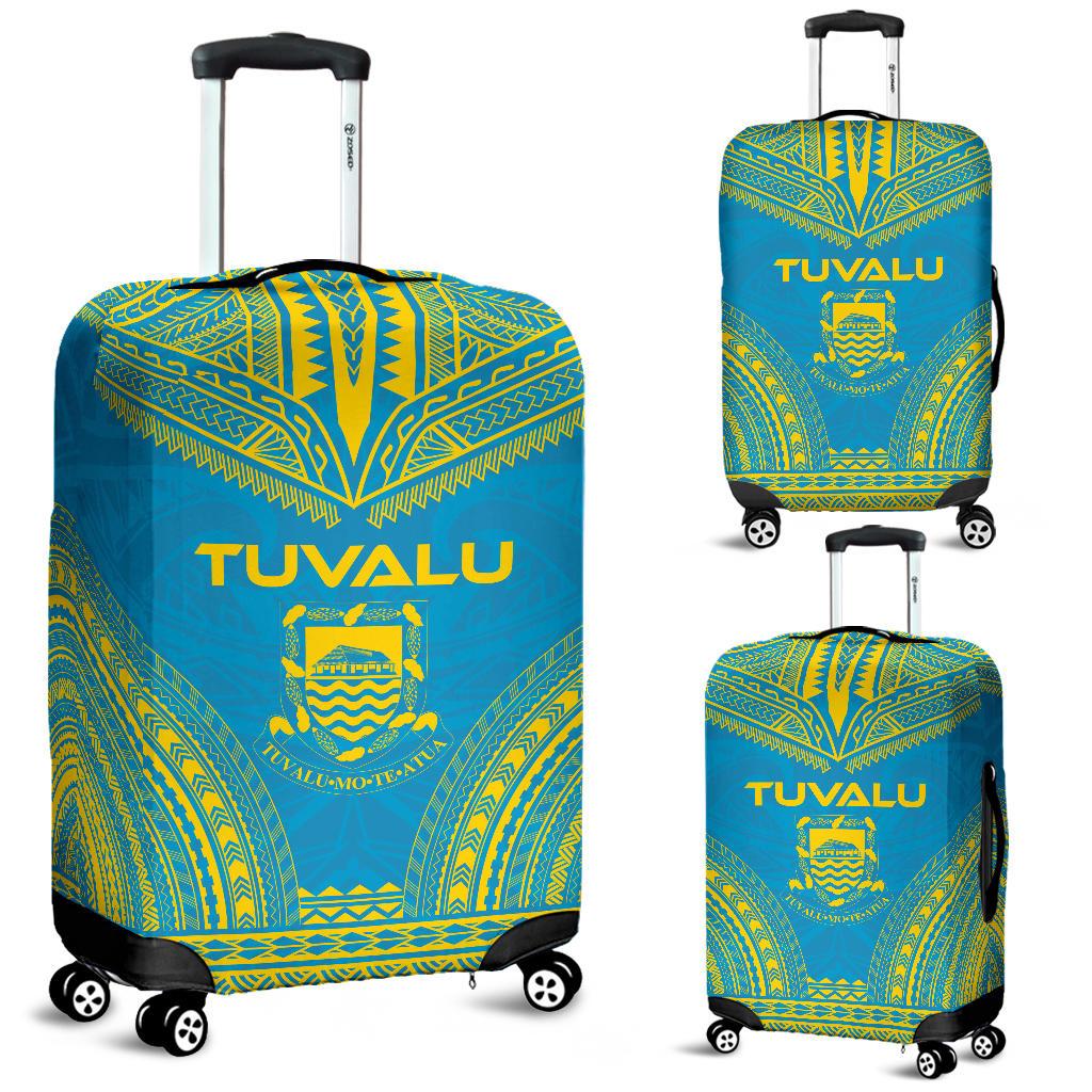 Tuvalu Flag Polynesian Chief Luggage Cover Green - Polynesian Pride