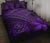 Hawaiian Turtle Plumeria Kakau Polynesian Quilt Bedding Set Purple - Polynesian Pride