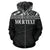 Tokelau Polynesian All Over Custom Zip up Hoodie Black Horizontal - Polynesian Pride