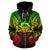 Tuvalu Polynesian All Over Zip up Hoodie Map Reggae - Polynesian Pride