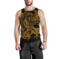 Polynesian Hawaii Men's Tank Top - Kanaka Maoli Gold Turtle - Polynesian Pride