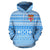 Fiji Tapa Blue Hoodie - Polynesian Pride