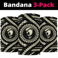 Hawaiian Ikaika Warrior Beige Bandana 3-Pack - Polynesian Pride