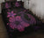 Hawaii Fish Hook Kanaka Map Hibiscus Poly Quilt Bed Set - Pink - Polynesian Pride