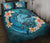 New Caledonia Polynesian Quilt Bed Set - Blue Plumeria Animal Tattoo Blue - Polynesian Pride