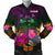 Fiji Personalised Men's Bomber Jacket - Summer Hibiscus Reggae - Polynesian Pride