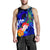 CNMI Custom Personalised Men's Tank Top - Humpback Whale with Tropical Flowers (Blue) - Polynesian Pride