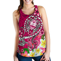 Guam Women's Racerback Tank - Turtle Plumeria (Pink) - Polynesian Pride