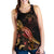 Niue Polynesian Women Tank Top - Turtle With Blooming Hibiscus Gold - Polynesian Pride