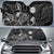 Nauru Auto Sun Shades Turtle Hibiscus Black Auto Sun Shade Universal Fit Black - Polynesian Pride