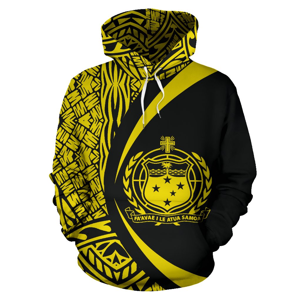 Samoa Polynesian Hoodie Circle Style Yellow Color - Polynesian Pride