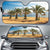 Palm Beach Summer Time Vacation Car Sun Shade Auto Sun Shade Universal Fit Blue - Polynesian Pride