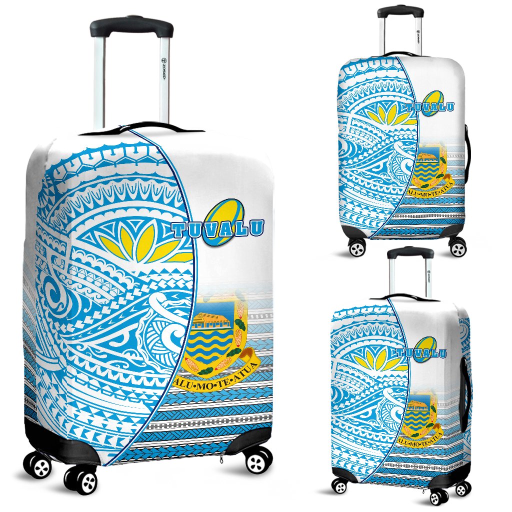 Tuvalu Rugby Luggage Covers Special Blue - Polynesian Pride