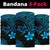 Hawaiian Polynesian Turtle Plumeria Blue Bandana 3 - Pack - Polynesian Pride