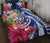 Hawaii Polynesian Turtle Tropical Hibiscus Plumeria Quilt Bed Set - Blue - Polynesian Pride