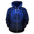 Hawaii All Over Zip up Hoodie Lift up Blue - Polynesian Pride