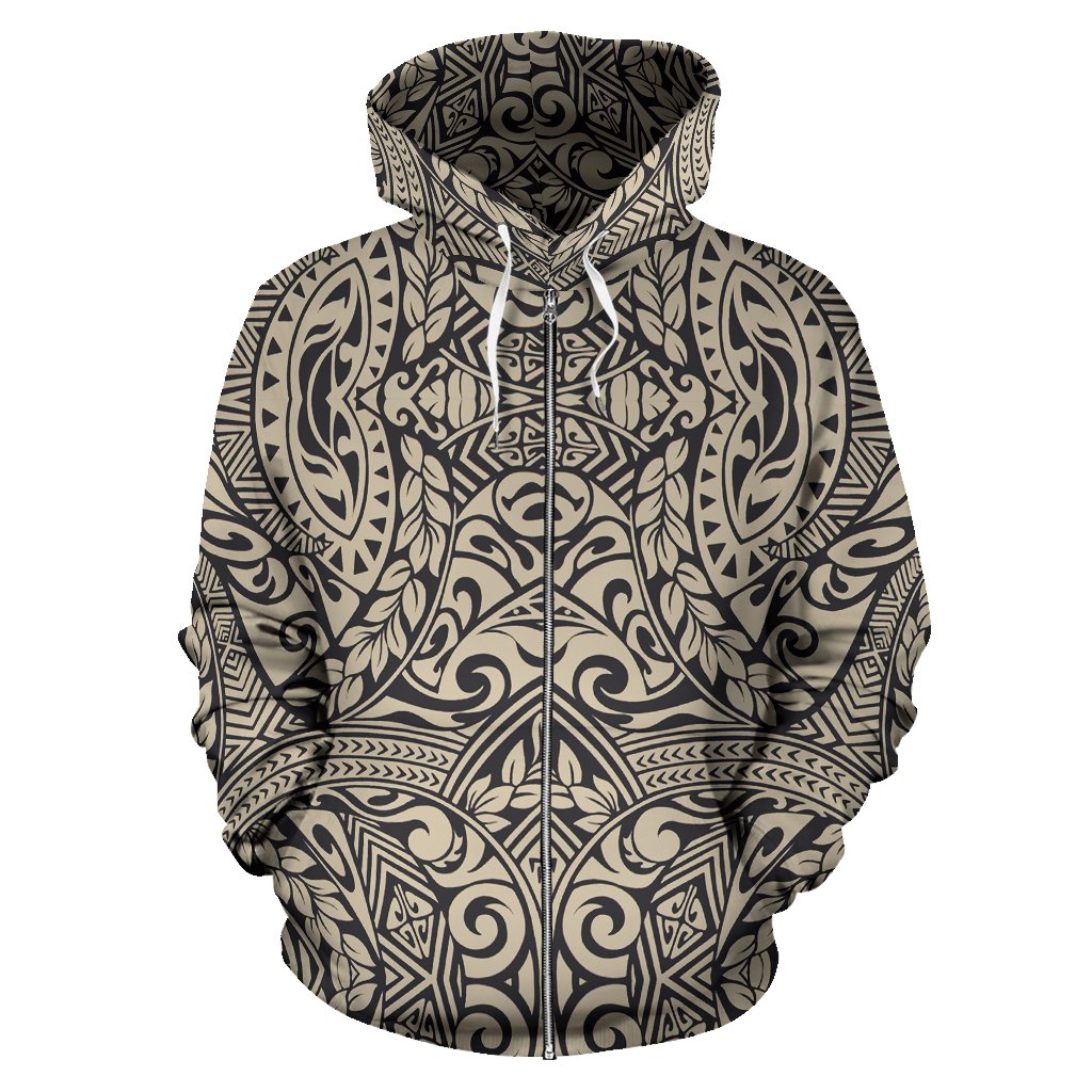 Polynesian Zip up Hoodie Tribal 17 - Polynesian Pride