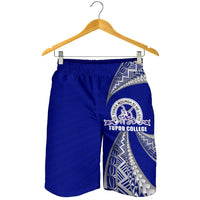 Tupou College Men Shorts Toloa Tonga Blue - Polynesian Pride