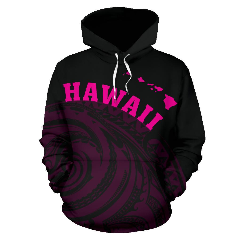 Hawaii Polynesia Hoodie Pink Tatau Style - Polynesian Pride
