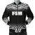 Federated States Of Micronesia Men's Bomber Jacket - Fog Black Style Black - Polynesian Pride