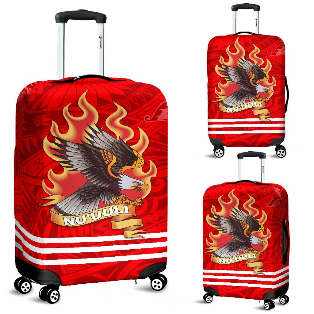 American Samoa Luggage Covers - Nu'uuli Manulele Tausala Red - Polynesian Pride