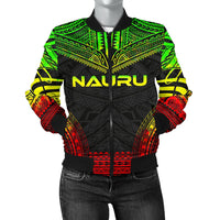 Nauru Polynesian Chief Women'S Bomber Jacket - Reggae Version Reggae - Polynesian Pride