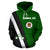 (TAMBUL ICE) Papua New Guinea Hoodie Wester Highlands Flag LT9 Unisex Green mix White and Black - Polynesian Pride