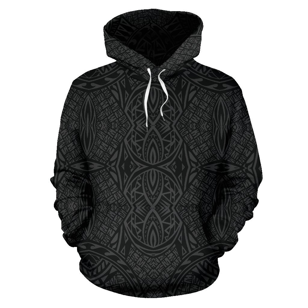 Hawaii Hoodie Polynesian Lauhala Mix Gray Pullover Unisex Art - Polynesian Pride