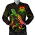 Tuvalu Polynesian Men's Bomber Jacket - Turtle With Blooming Hibiscus Reggae Reggae - Polynesian Pride